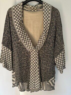 One of a Kind Suede and Knit Jacket, L